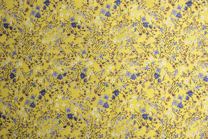 Tissu jacquard à motifs floraux : rayonne polyester gaufrée réversible, 150 cm de large