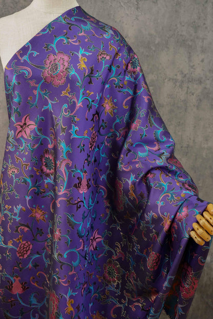 Gold Thread Floral Jacquard Fabric: 3D Embossed Upholstery, Costume, Sewing - 63"W