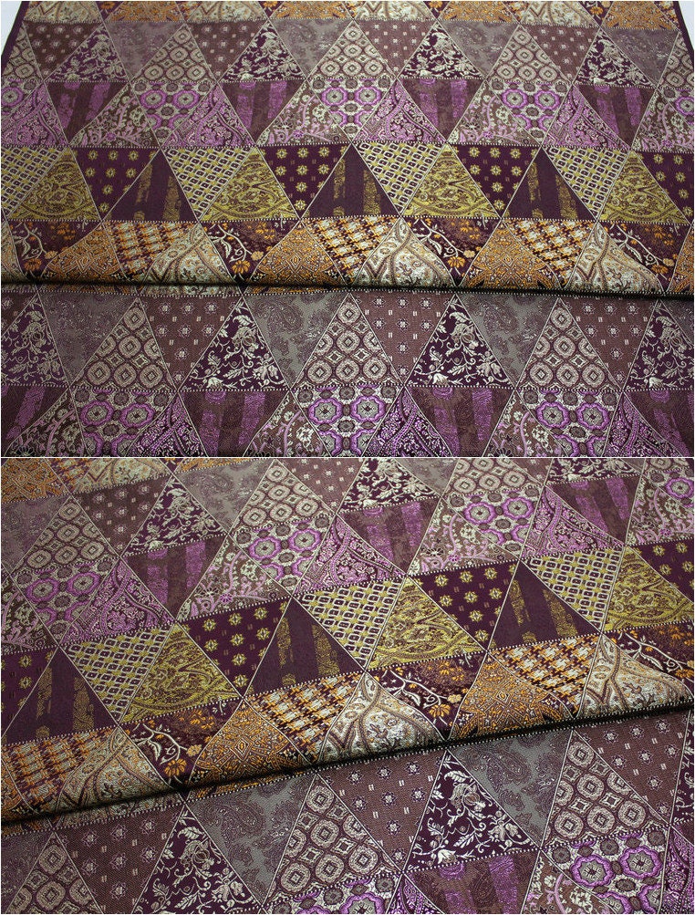 Tissu patchwork brocart : jacquard damassé en soie et rayonne, tissu pour costumes, décoration intérieure, au mètre