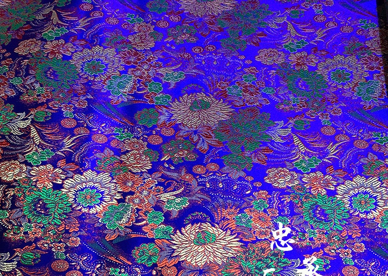 Floral Silk Brocade Fabric: Colorful Cheongsam Qipao Sewing Material