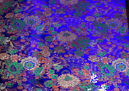 Floral Silk Brocade Fabric: Colorful Cheongsam Qipao Sewing Material