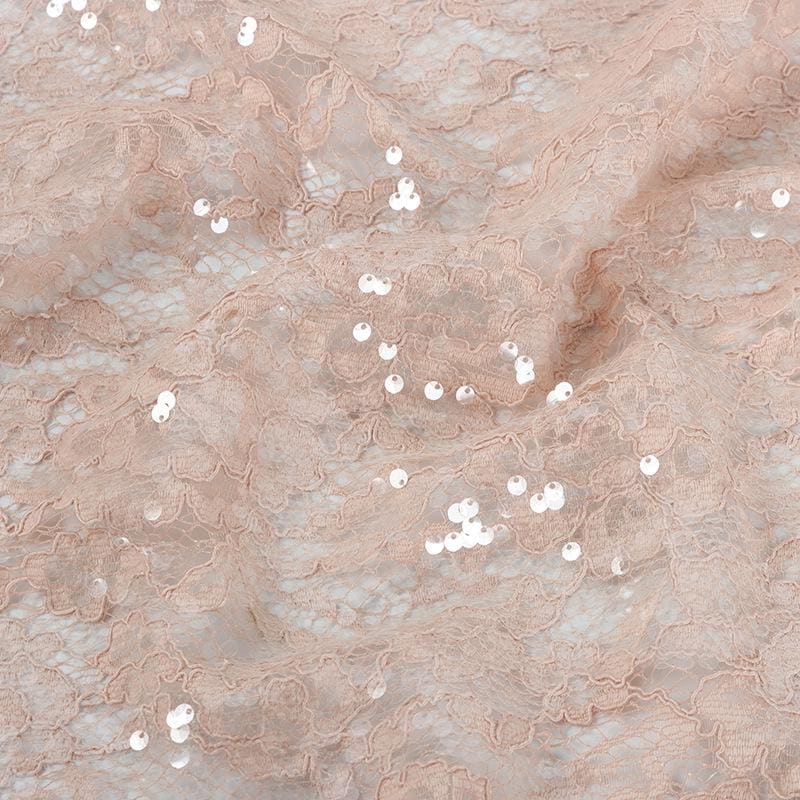 Tissu en dentelle brodée à paillettes 48 pouces : Mariage, Costume, Loisirs créatifs