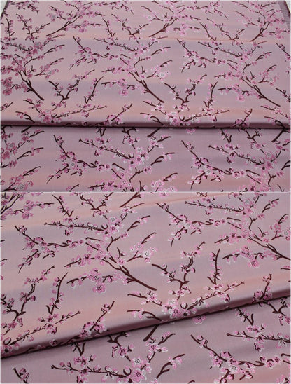 Tissu brocart de soie à fleurs de prunier : tissu pour cheongsam qipao multicolore