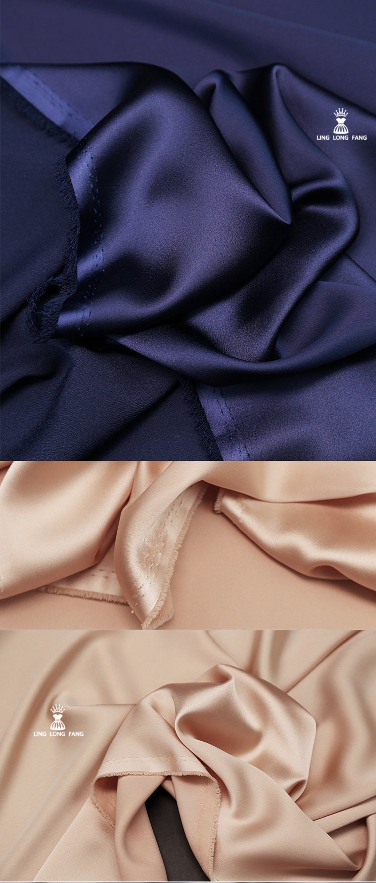 Tissu satiné bleu sarcelle soyeux : 147 cm de large, tissu drapé de créateur
