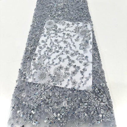 Embroidered Sequin Blossom Lace Fabric: Couture Bridal Appliqu��" Wide