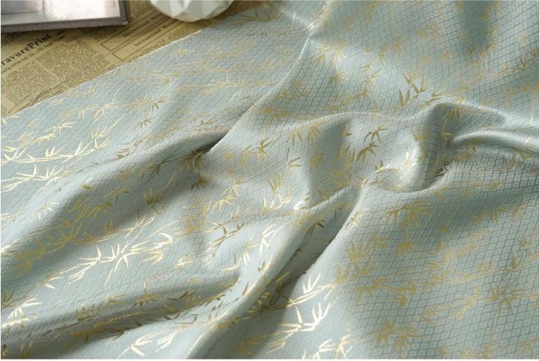 Bamboo Diamond Jacquard Fabric: 60"W Rayon Blend Drapery