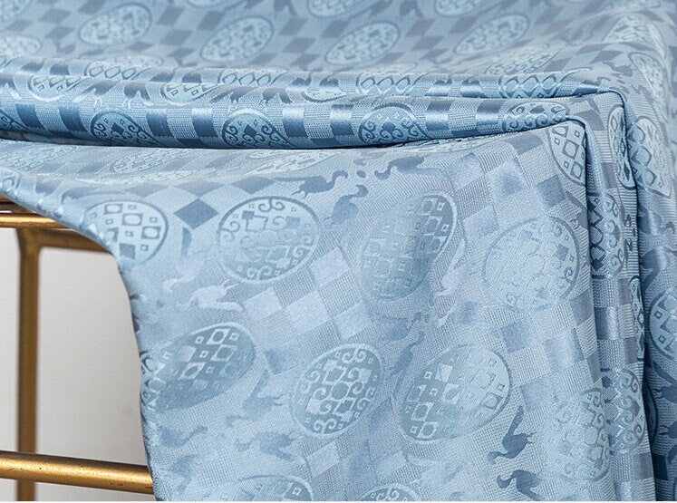 Floral Silk Brocade Fabric: 59" Wide Jacquard Damask - By The Meter