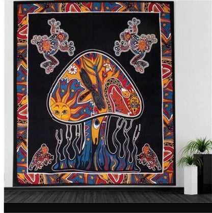 Mandala Tapestry: Bohemian Wall Hanging, Sofa Throw, Tablecloth [140x200 cm]