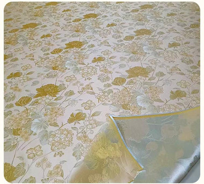 Tissu jacquard brocart lotus Song ��� Artisanat, patchwork, matelassage, sacs et plus encore
