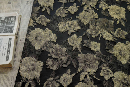 Gold Embossed Palace Jacquard Fabric: Damask Upholstery, Costume, Curtain - 60"W