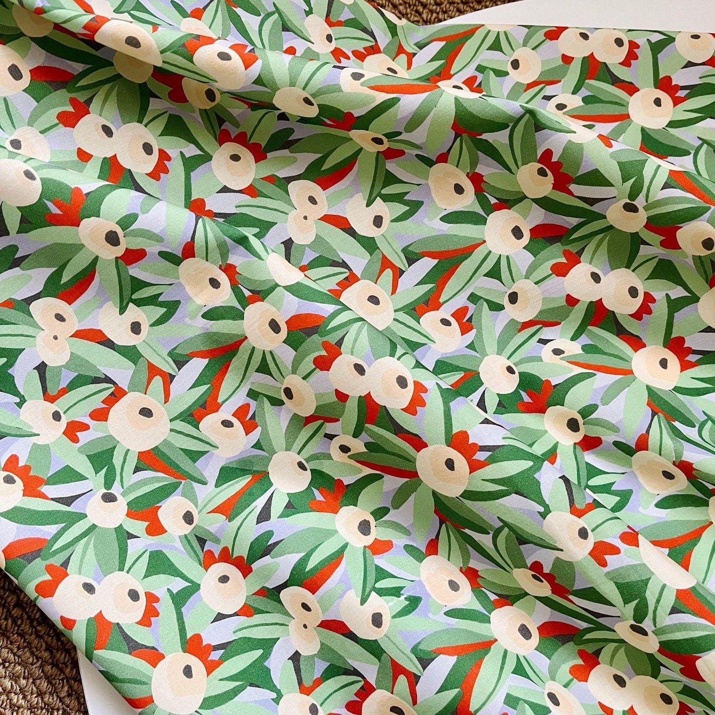 Hand Printed Cotton Sewing Fabric: Indian Quilting & Apparel