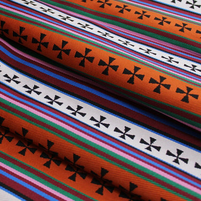 Stripe Silk Brocade Fabric: Cheongsam Qipao Sewing Material, 29" Wide