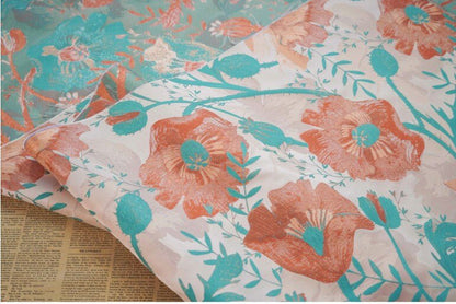 Reversible Rose Jacquard Fabric: Embossed 3D Woven Material, 56"W - Poppylollipop