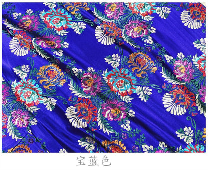 Floral Silk Brocade Fabric: 29.5" Wide, Upholstery & Sewing - By the Meter