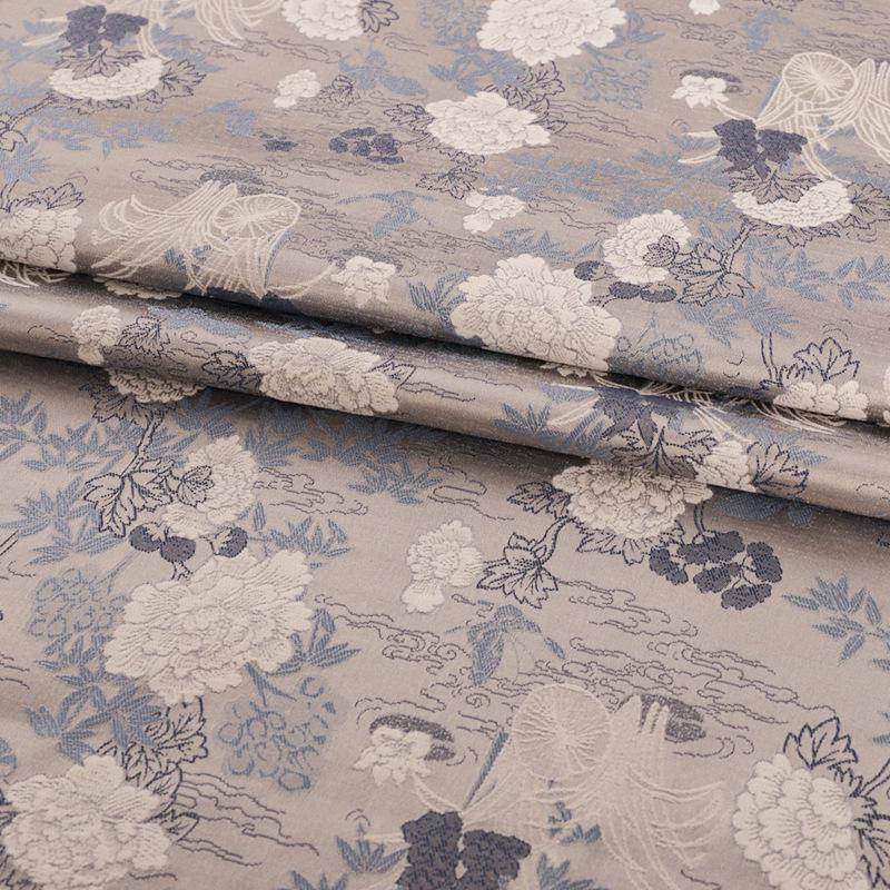 Tissu velours à motifs floraux : matériau de couture et d'ameublement de 150 cm de large