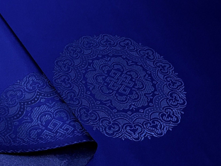 Tissu brocart de soie : style mongol-tibétain, largeur 75 cm, tissu cheongsam en rayonne
