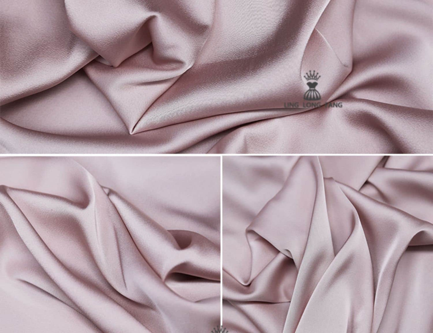 Tissu satin de soie : coloris unis, largeur 150 cm, tissu pour robes et peignoirs