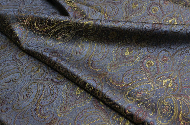 Nishijin Woven Brocade Fabric: Gold Thread Jacquard Silk (29.5"W)