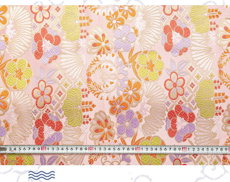 Tissu Jacquard Nishijin Ori : Brocart de mariage japonais en mélange de soie