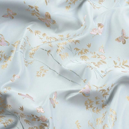 Butterfly Bamboo Brocade Fabric: 59"W Tibetan Style Drapery