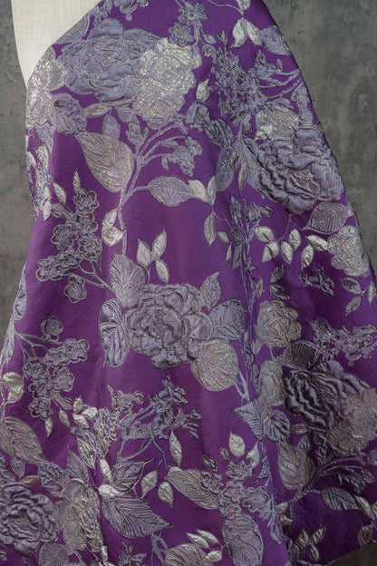 Embossed Floral Brocade Fabric ��� Gold Thread Upholste" Wide