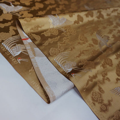 Crane Brocade Fabric: Colorful Silk Rayon Blend, 29" Wide
