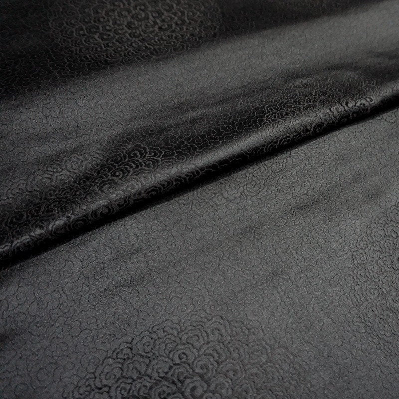 Tissu jacquard brocart nuage : Matière pour costumes verts et bleus