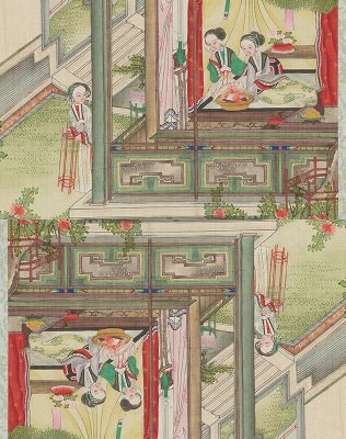 Dream of Red Mansions Satin Fabric: Chinese Novel Print, Sewing & Upholstery