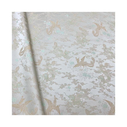 Dragon Phoenix Jacquard Fabric: 59"W Rayon Cheongsam Material
