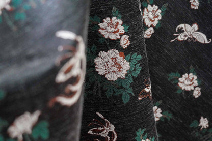 Floral Jacquard Chenille Fabric: 59"W Upholstery Sewing Material