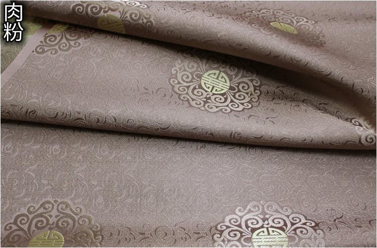 Fu Lu Shou Brocade Fabric: Multi Color Cheongsam Qipao Material