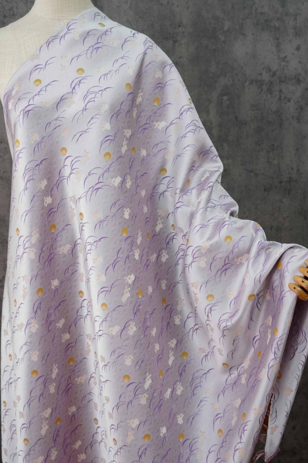 Luxury Jacquard Brocade lilac Fabric for Vest Sewing & Costumes, 59"Wide