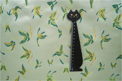 Tissu brocart vert clair à motifs papillons : robe tibétaine, cheongsam, décoration - 150 cm de large