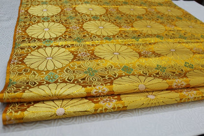 Lotus Tibetan Brocade Fabric: Silk Rayon Upholstery, 29"W