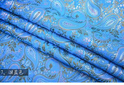 Tissu brocart à motifs cachemire : Rayonne - 45 cm