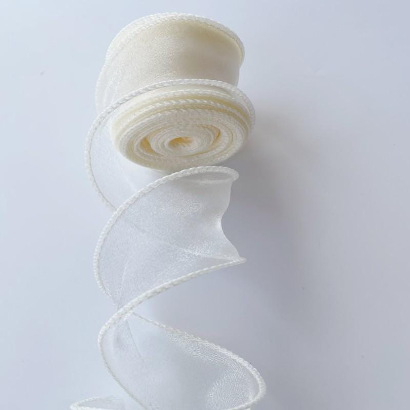 Ruban organza queue de poisson : 4 cm de large, tissu pour nœuds à faire soi-même, décoration de mariage (10 yards)