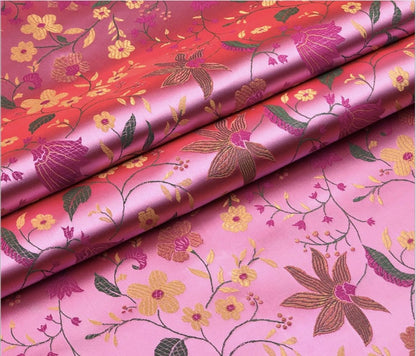 Floral Jacquard Brocade Fabric: 45"W Rayon Sewing Fabric