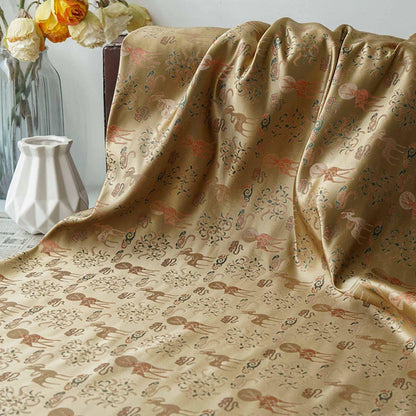 Nine-Color Deer Brocade Fabric: Chinese Hanfu Qipao Sewing Material