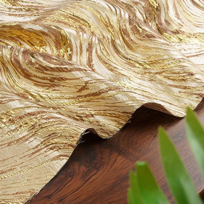 Gold Thread Jacquard Fabric: Universe Galaxy Design, 56" Wide