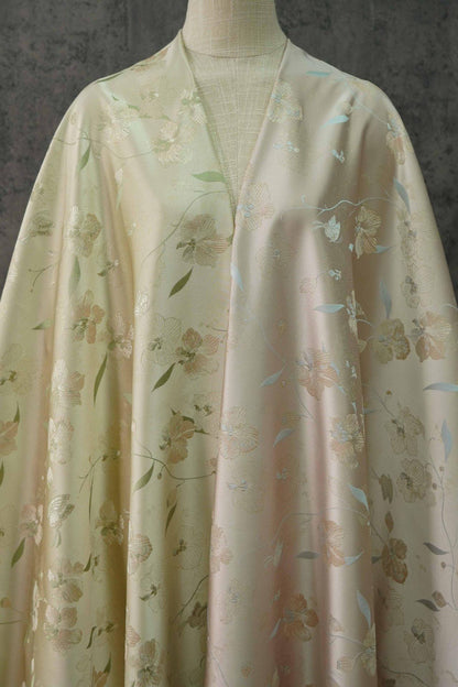Tissu brocart à motifs floraux : Damas de soie Song 55 pouces, pour costumes et décoration - Vendu au mètre