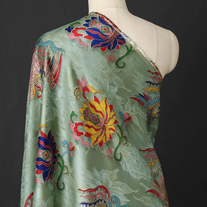 Tissu brocart de soie Phoenix & Lotus : Cheongsam vert clair, costume Tang, Hanfu