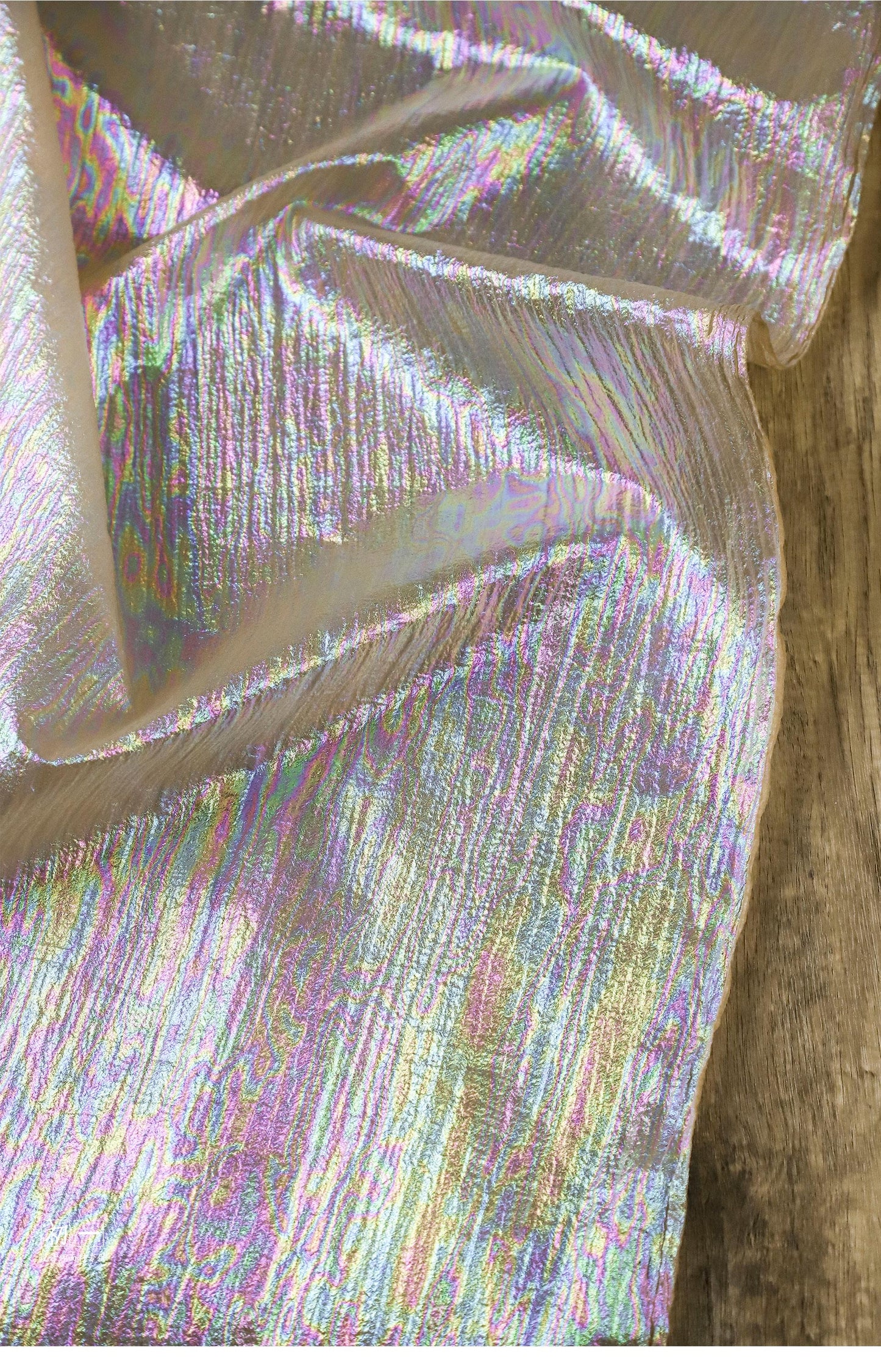 Gradient Organza Fabric: Irregular Pleats, 55" Wide - Wedding, Prom, Crafts