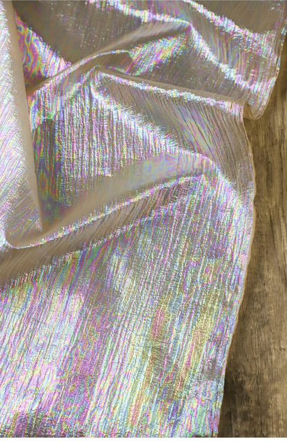 Gradient Organza Fabric: Irregular Pleats, 55" Wide - Wedding, Prom, Crafts