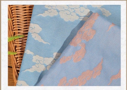 Auspicious Clouds Brocade Fabric: Rayon Jacquard, Costume & Decor