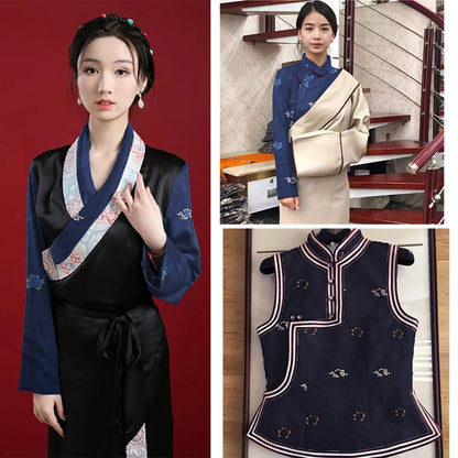 Jacquard Silk Brocade Fabric: Chinese Mongolian Style (29.5" Wide)