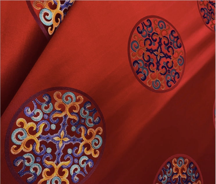 Damask Satin Fabric: Chinese Style Upholstery & Sewing Material