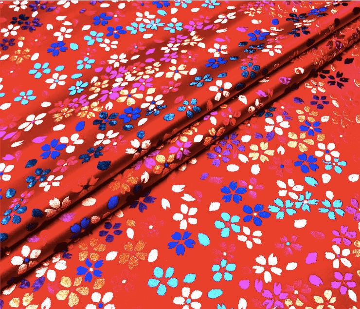 Floral Silk Brocade Fabric: Upholstery & Sewing, 29.5" Wide