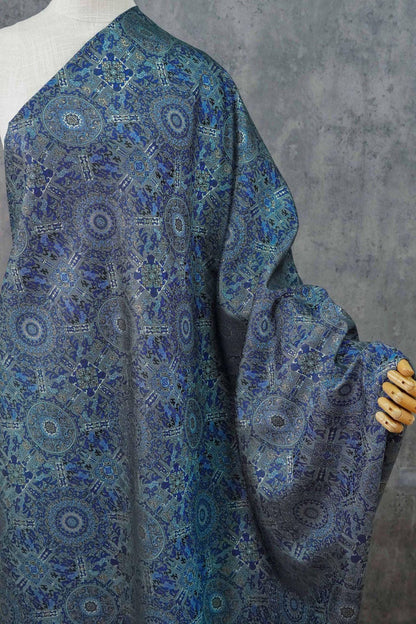 Tissu brocart Ombre Song : Jacquard style chinois à fil d'or (150 cm)