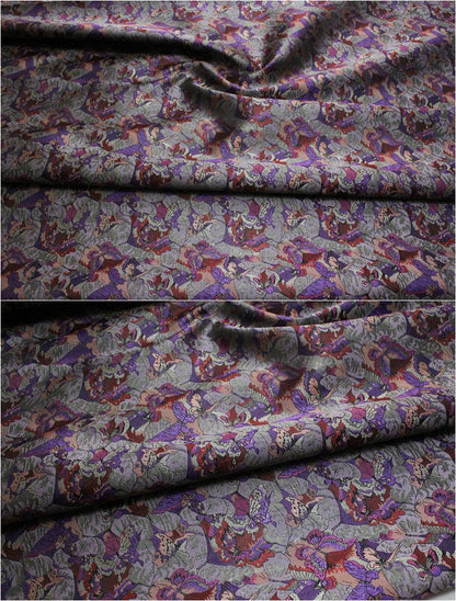 Butterfly Peony Silk Brocade Fabric: 35" Wide, Chinese Wedding Fabric