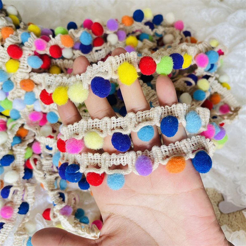 Colorful Pom Pom Trim: Shabby Chic Tassel Lace, DIY Decor - Poppylollipop